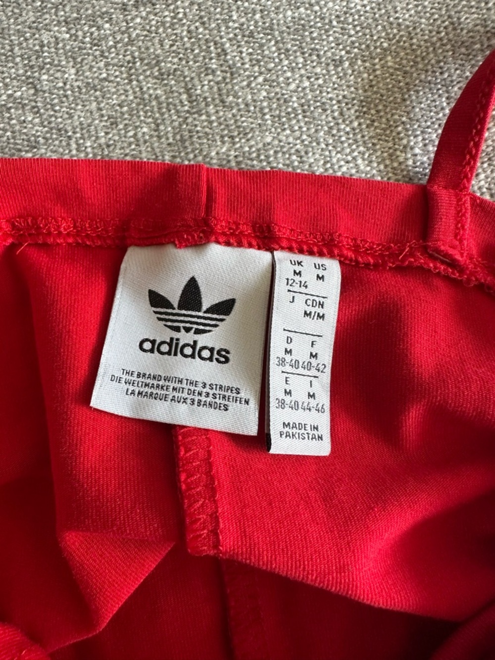 adidas Red Mini Dress with White Stripes - Picture 7 of 7